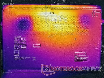 pod pełnym obciążeniem (spód) - obraz z kamery termowizyjnej