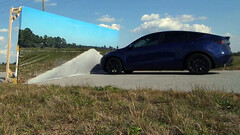 HW3 Model Y nie przeszedł testu zderzeniowego ze ścianą drogi Wile E. Coyote. (Źródło zdjęcia: Kyle Paul/X)