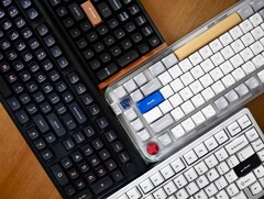 Klawiatury mechaniczne Keychron K4 HE, Epomaker Galaxy100, NuPhy Kick75, Wobkey Rainy75 od góry