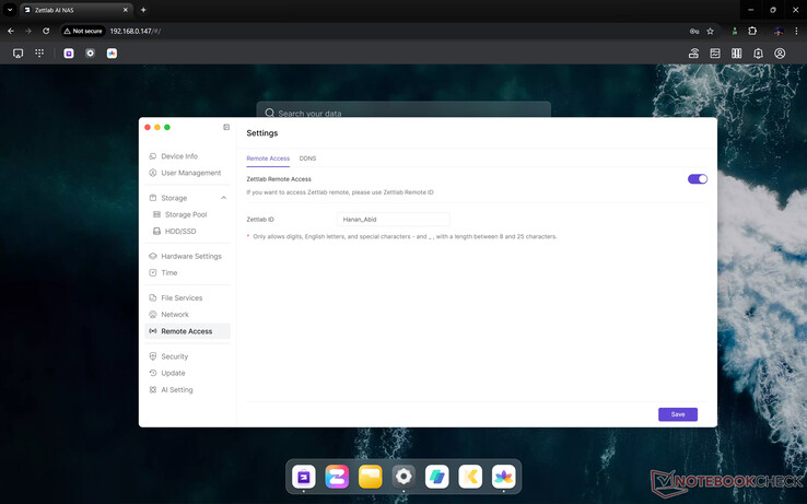 Konfiguracja zdalnego dostępu na ZettOS