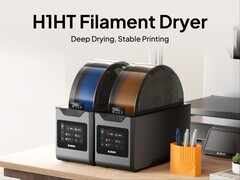 Suszarki do filamentu Elegoo H1 HT z ekranem dotykowym z przodu.