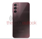 Galaxy A24 - ciemna czerwień (źródło obrazu: Thetechoutlook)