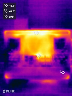 Test wytrzymałościowy temperatury powierzchni (strona dolna)