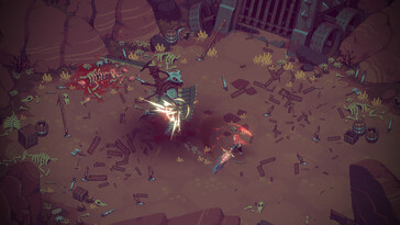 Obrazek przedstawiający walkę w Eldest Souls.