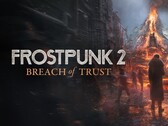 Oficjalna grafika promocyjna z gry „Frostpunk 2: Breach of Trust”.