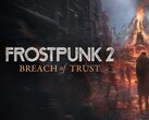 Oficjalna grafika promocyjna z gry „Frostpunk 2: Breach of Trust”.