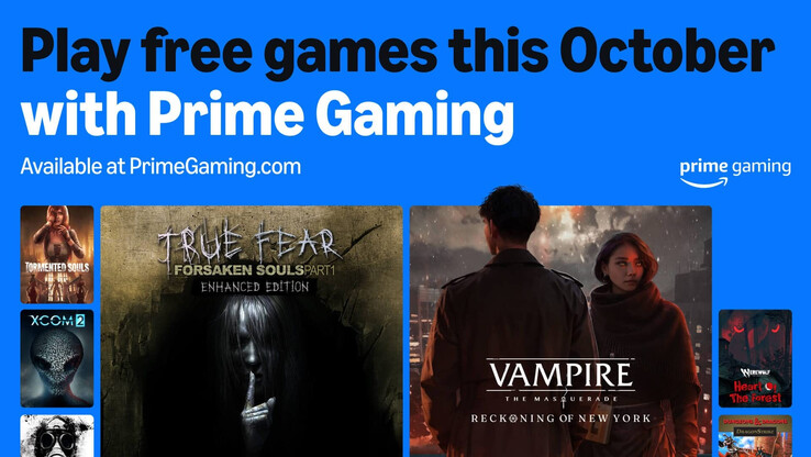 Główne atrakcje październikowego rozdania Prime Gaming 2025 (źródło obrazu: Amazon)