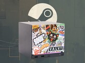 Urządzenie Steam Machine przedstawione z niestandardową płytą czołową