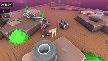 Na zdjęciu: zrzut ekranu z rozgrywki w grze „Super Adventure Hand”.