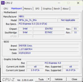 Płyta główna CPU-Z