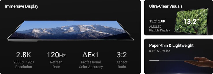Wyświetlacz AMOLED jest rzekomo ostry, płynny i dokładny (źródło obrazu: FlexTab)