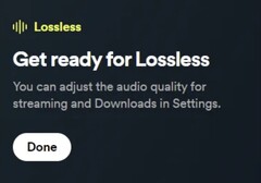 Nadchodzący poziom wysokiej wierności Spotify został ujawniony w zeszłym miesiącu przez Reddtora, szczegółowo opisując elementy interfejsu użytkownika i bitrate. (Źródło: OhItsTom via Reddit)