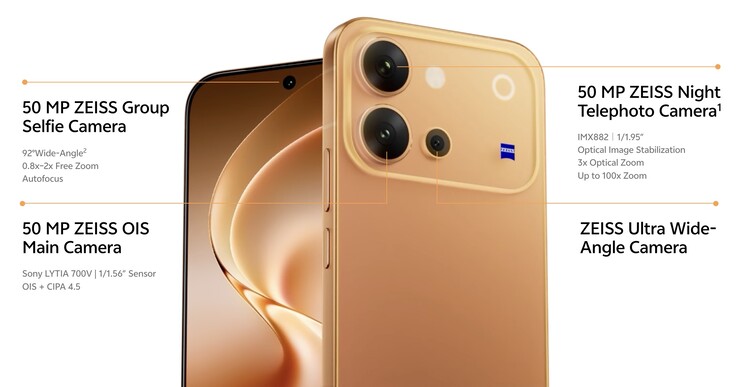 Konfiguracja aparatu w modelu Vivo V80.