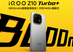 IQOO Z10 Turbo+ może pochwalić się potężną baterią o pojemności 8000 mAh z obsługą ładowania przewodowego 90 W (źródło obrazu: iQOO)