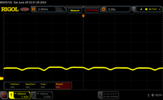 PWM: jasność 6/10, ~360 Hz (ściemnianie DC)