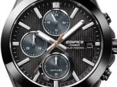 Czarny Casio Edifice EFS-S650DC-1A (na zdjęciu) posiada miedziany sekundnik, który całkiem dobrze uzupełnia czarny design. (Źródło zdjęcia: Casio)
