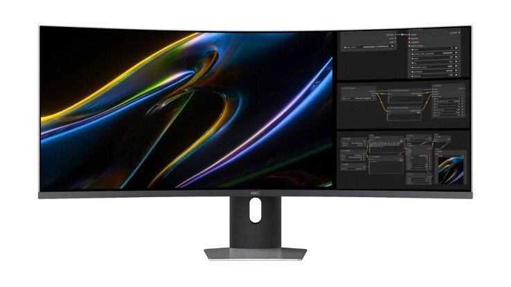 Ten monitor gamingowy z technologią mini LED charakteryzuje się rozdzielczością 5 760 na 2 160 pikseli.