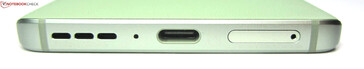 Dół: głośnik, mikrofon, USB-C 2.0, gniazdo SIM