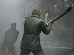Zrzut ekranu przedstawiający Jamesa Sunderlanda w akcji podczas rozgrywki w Silent Hill 2 Remake. (źródło obrazu: SteamDB)