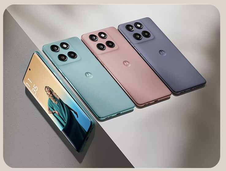 Motorola Edge 60 Fusion jest dostępna w zatwierdzonych przez Pantone kolorach amazonite (w wykończeniu z efektem płótna) oraz zephry i slipstream (w wykończeniu ze sztucznej skóry) (źródło zdjęcia: Motorola)