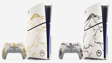 Limitowana edycja konsoli PS5 Ghost of Yotei jest dostępna w kolorze złotym i czarnym. (Źródło obrazu: PlayStation)