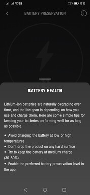 Uwagi dotyczące stanu baterii