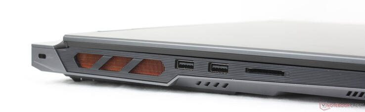 Po lewej: blokada Kensington, 2x USB-A 3.2 Gen. 1, czytnik kart SD