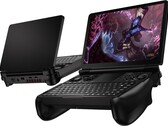 GPD Win Mini umieszczony w wygodnych uchwytach. (Źródło zdjęcia: GPD)