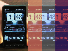 HTC HD2 - po raz pierwszy wprowadzony na rynek w 2009 roku - zyskał miano "telefonu, który nie chce umrzeć". Na zdjęciu - ten sam obraz HTC HD2 ułożony obok siebie w różnych odcieniach filtrów. (Źródło obrazu: Jon Rettinger na YouTube)