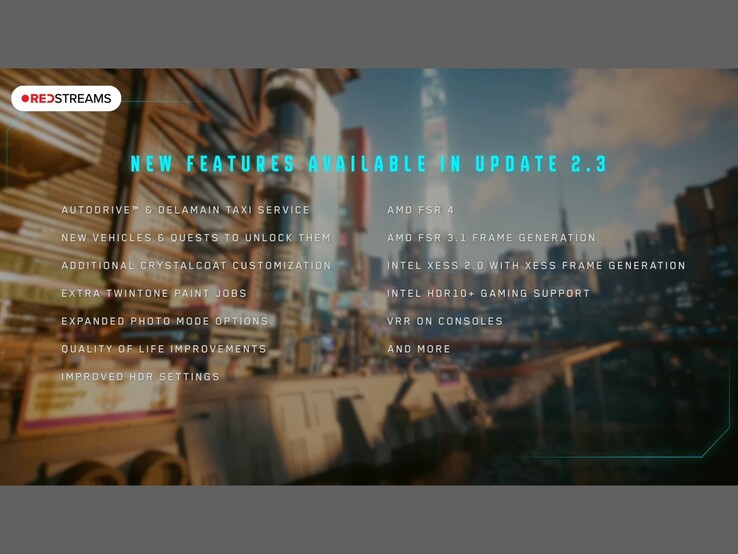 Przegląd aktualizacji 2.3 dla Cyberpunk 2077. (Źródło obrazu: Cyberpunk 2077 na YouTube)