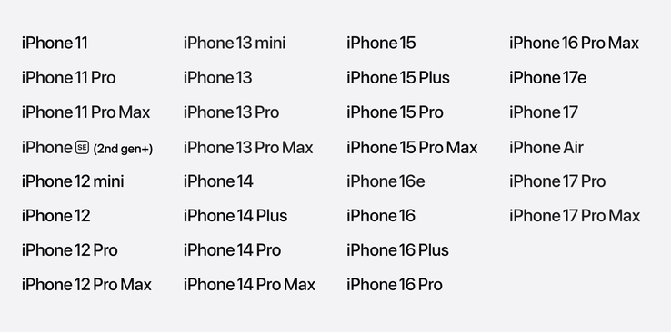 iOS 27 działa na wszystkich iPhone'ach, które były kompatybilne z iOS 26.