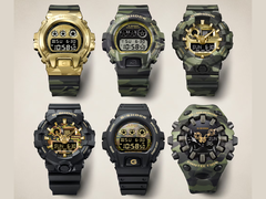 Zegarki Casio w stylu „bold-camo”.