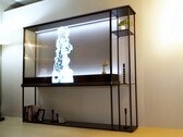 LG Signature OLED T opiera się na przezroczystym panelu. (Zdjęcie: Cnet, YouTube)