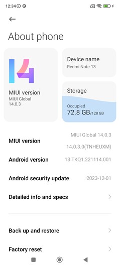 Oprogramowanie Xiaomi Redmi Note 13 4G