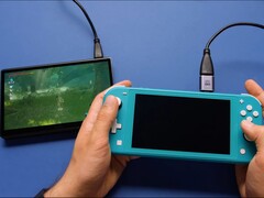 Zmodyfikowane Nintendo Switch Lite przesyła rozgrywkę przez HDMI do zewnętrznego wyświetlacza (źródło obrazu: Taki II via YouTube)