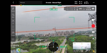 Tutaj wykrywana jest linia wysokiego napięcia. (Źródło obrazu: DJI)