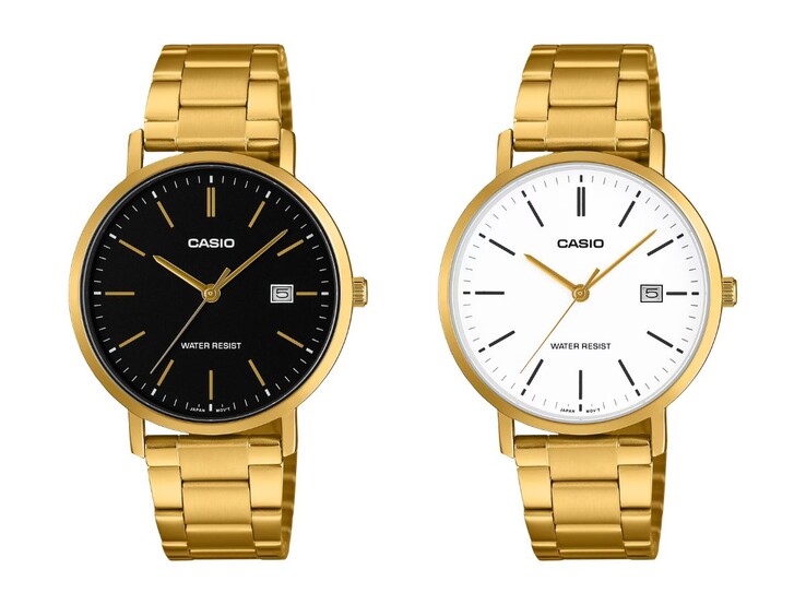 Od lewej do prawej: zegarki Casio MTP-VT05G-1E i MTP-VT05G-7E