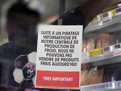 Zawiadomienie o cyberataku we francuskim supermarkecie