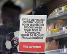 Zawiadomienie o cyberataku we francuskim supermarkecie
