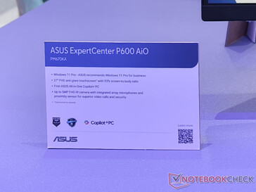 Główne zalety Asus ExpertCenter P600 AiO (źródło obrazu: Notebookcheck)