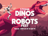 Steam's Dinos vs. Robots Fest ma przynieść oferty gier na kilka znakomitych tytułów z ostatnich lat. (Źródło obrazu: Steam na YouTube)
