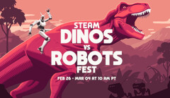 Steam's Dinos vs. Robots Fest ma przynieść oferty gier na kilka znakomitych tytułów z ostatnich lat. (Źródło obrazu: Steam na YouTube)