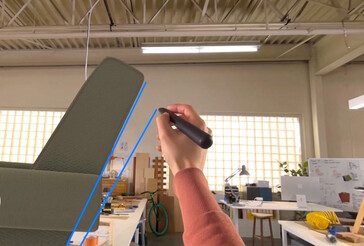 Akcesoria takie jak pióro przestrzenne Logitech Muse są teraz obsługiwane w celu interakcji ze światami 3D. (Źródło obrazu: Apple)