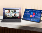 Nowy 16-calowy wyświetlacz OLED ma premierową cenę 299,90 euro w UE. Na zdjęciu: zdjęcie promocyjne przedstawiające przenośny monitor podłączony do laptopa.
