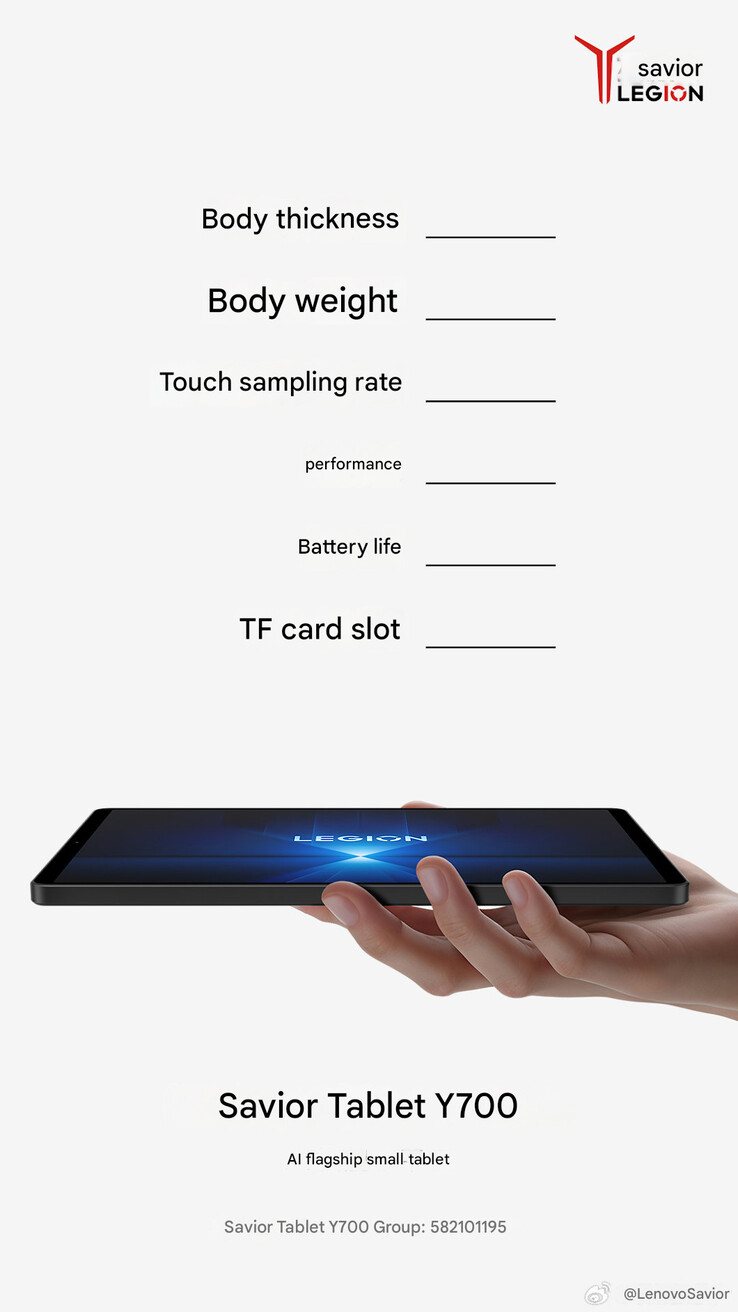 Lenovo informuje, że Legion Tab Gen 4 będzie wyposażony w gniazdo kart TF (Źródło obrazu: Lenovo - przetłumaczone maszynowo)