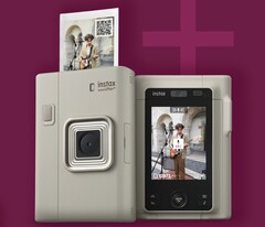 Hybrydowy aparat natychmiastowy Fujifilm Instax LiPlay+ może drukować kolaże fotograficzne przy użyciu zdjęć wykonanych przednim i tylnym aparatem. (Źródło zdjęcia: Fujifilm)