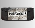 Logo Mewgenics i pokład Steam. 