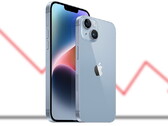 sprzedaż iPhone'a 14 w Chinach podobno się załamuje. (Źródło: Apple-edytowane)