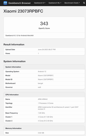 (Źródło obrazu: Geekbench)