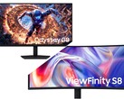 Samsung Odyssey G8 (góra) i ViewFinity S8 (dół).